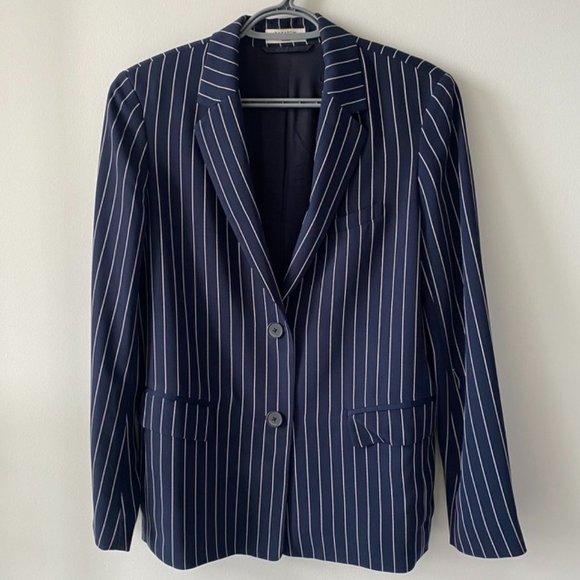 Navy Pinstripe Babton Blazer - Picture 1 of 7